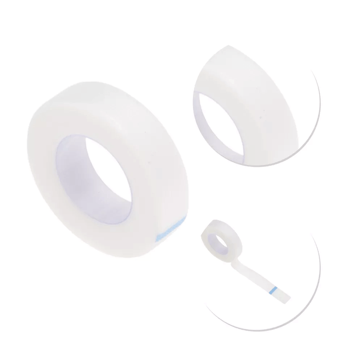 Perforated transparent medical tape for eyelash extension, easy to tear and apply.