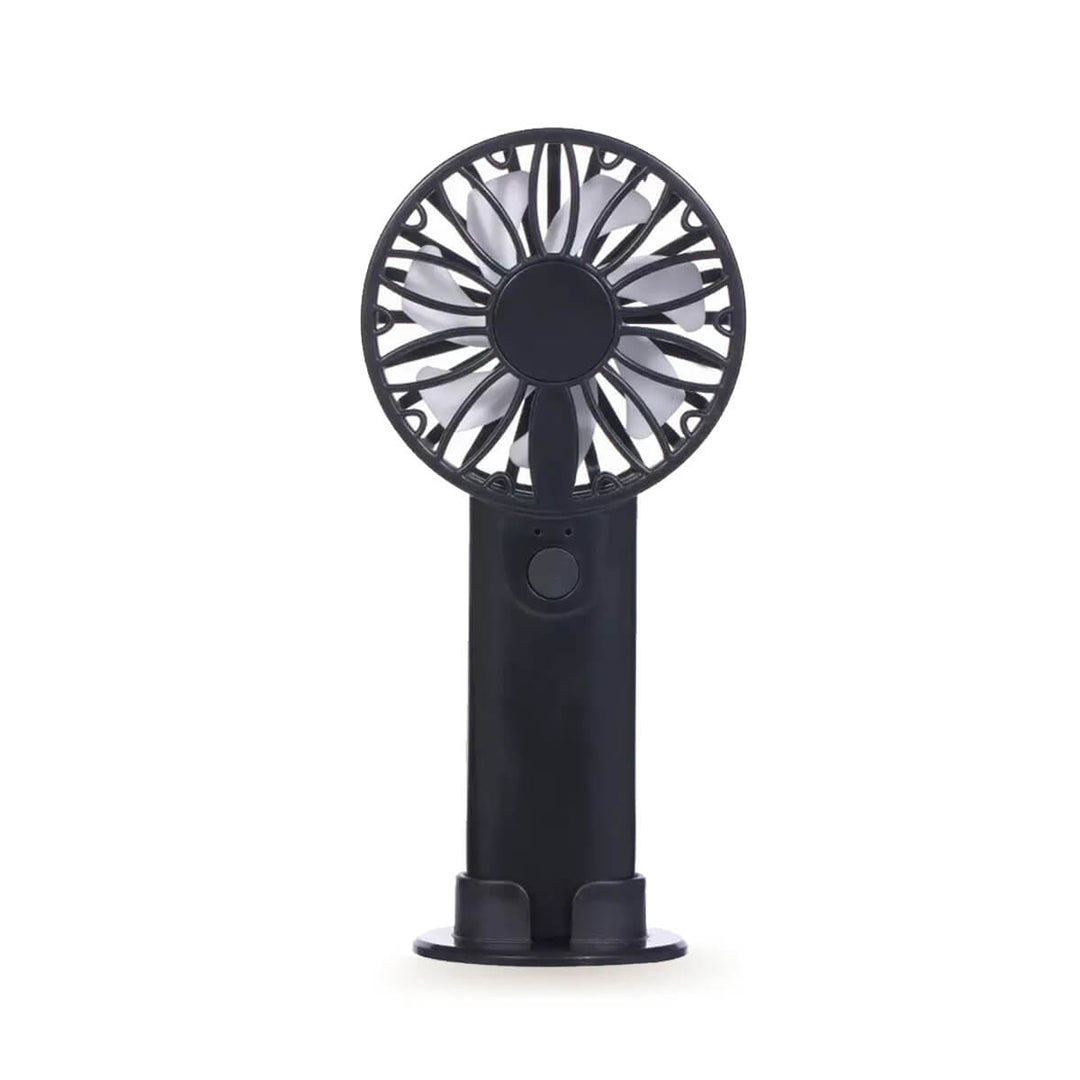 Black mini lash fan for eyelash extension, portable glue drying and fume removal, salon essential.