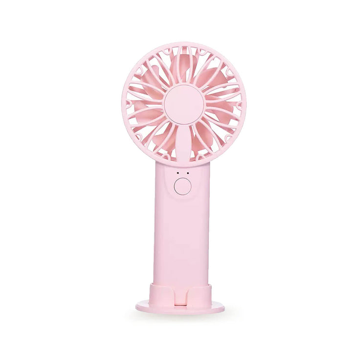 Pink mini lash fan for eyelash extensions, portable and powerful for fast lash glue drying, salon essential.