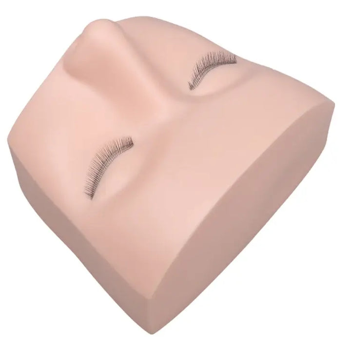 Sense Lashes Min Mannequin Head with Lashes for Eyelash Extension Practice, Soft silicone material with realistic features.