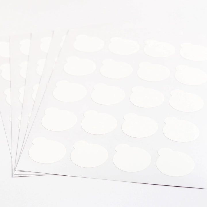 White mini disposable glue stickers for eyelash extension, 60pcs pack, for easy cleaning