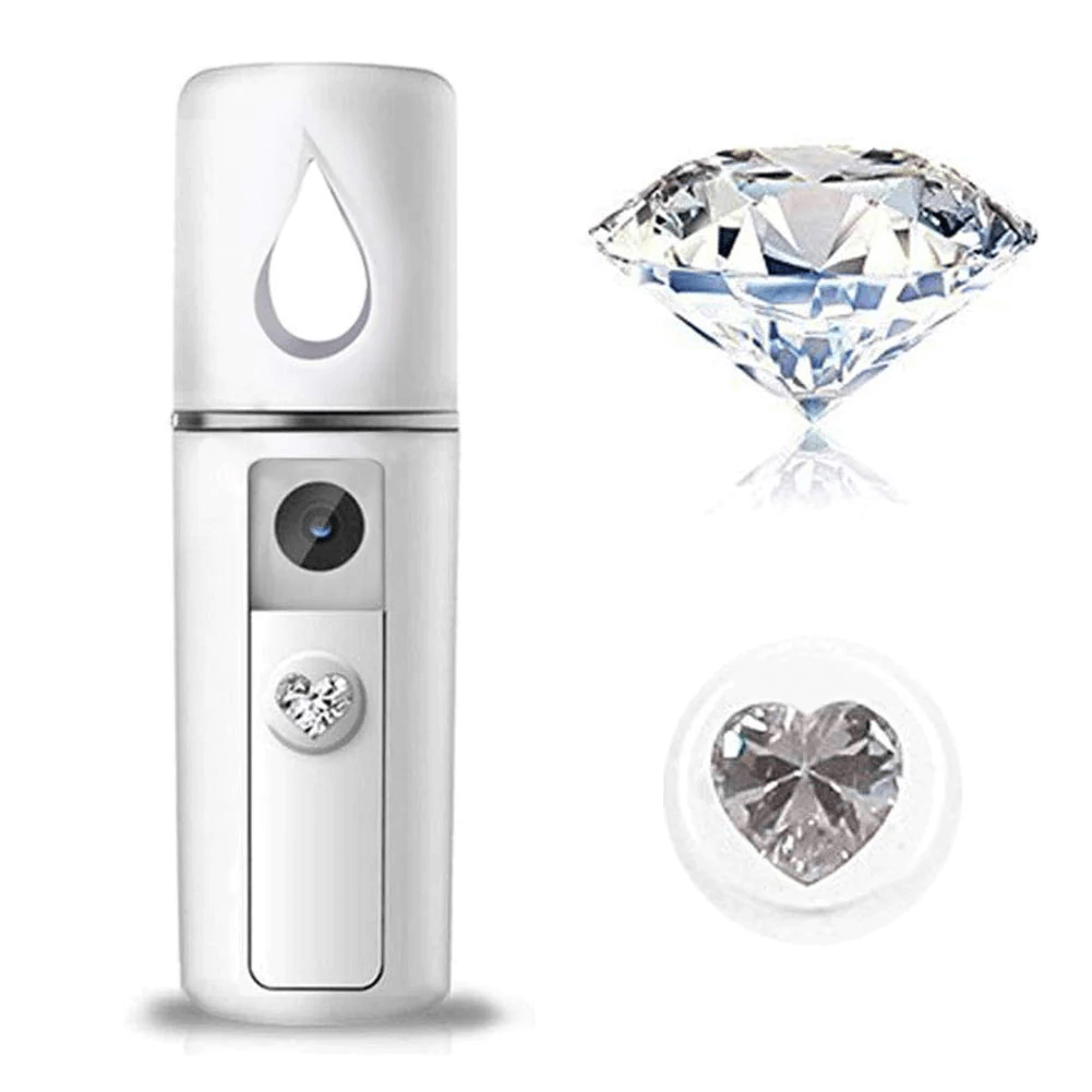 White Nano Mister with Diamond Accent for Eyelash Extensions 