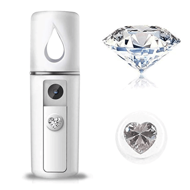 White Nano Mister with Diamond Accent for Eyelash Extensions 