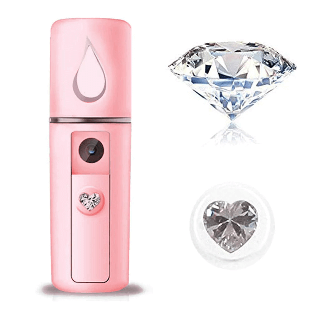Pink Nano Mister with Diamond Accents for Eyelash Extensions 