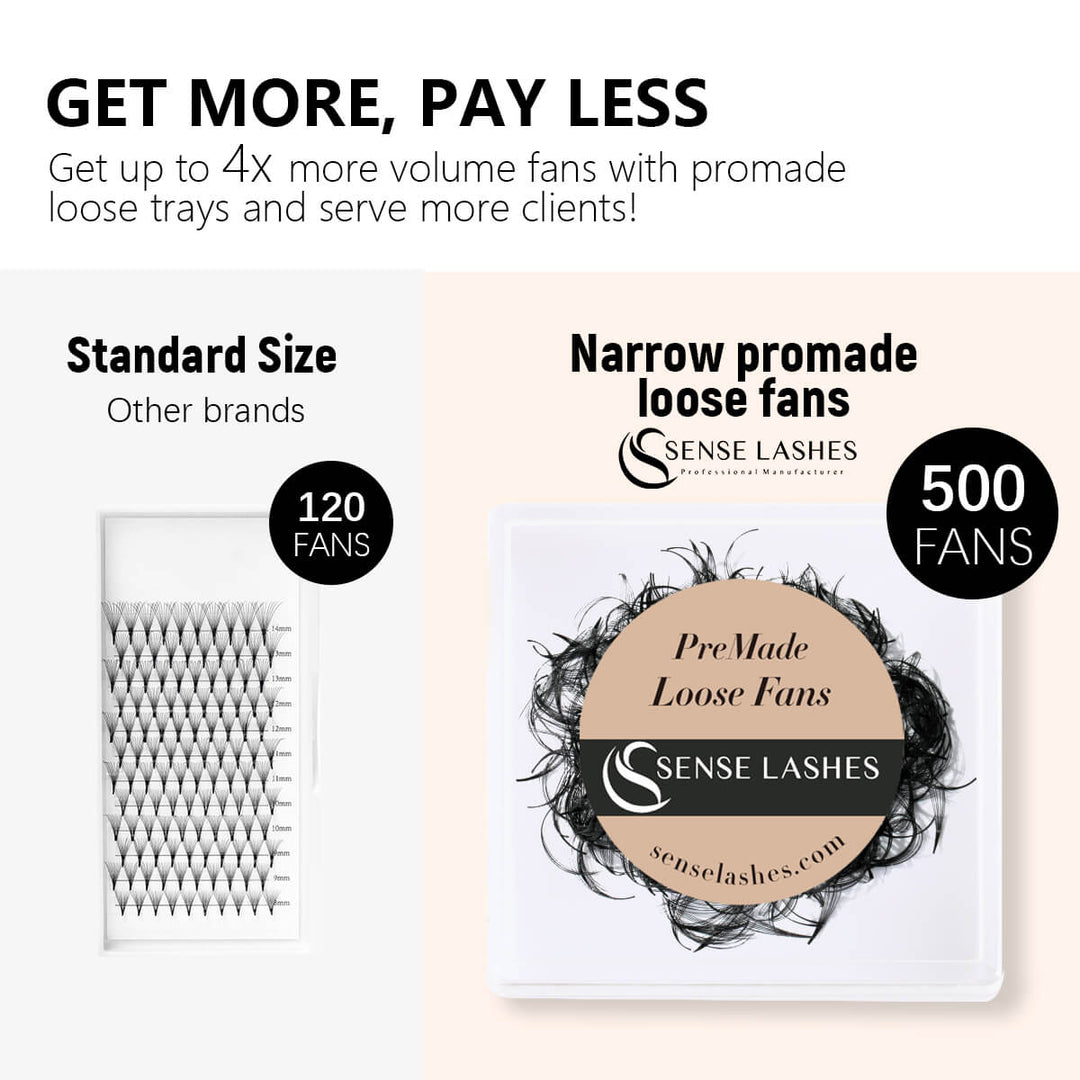 6D Narrow Loose Promade Fans (500 Fans)