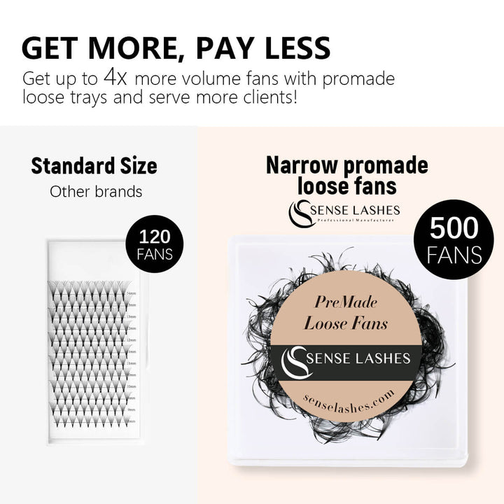 6D Narrow Loose Promade Fans (500 Fans)