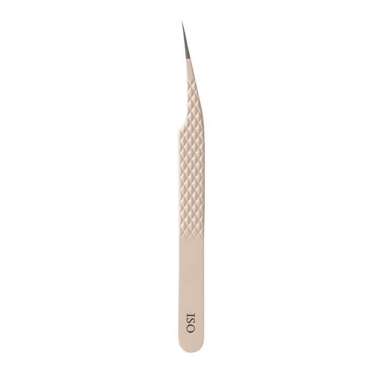 Pince à épiler en fibre couleur nude Insolation pour extension de cils
