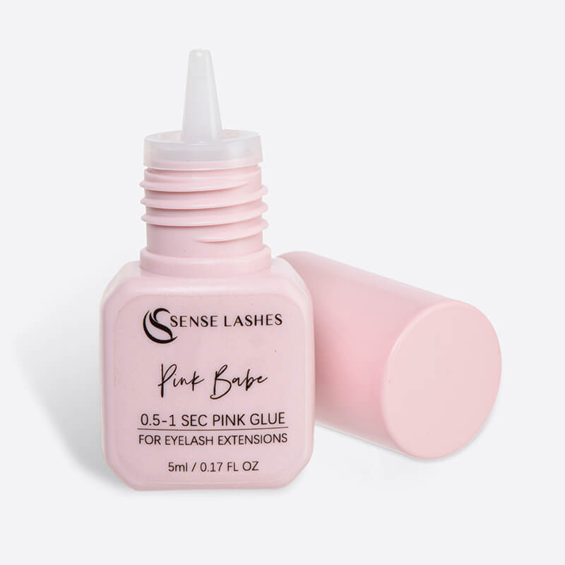 SENSELASHES Pink Babe eyelash extension glue, 0.5-1 second drying time 