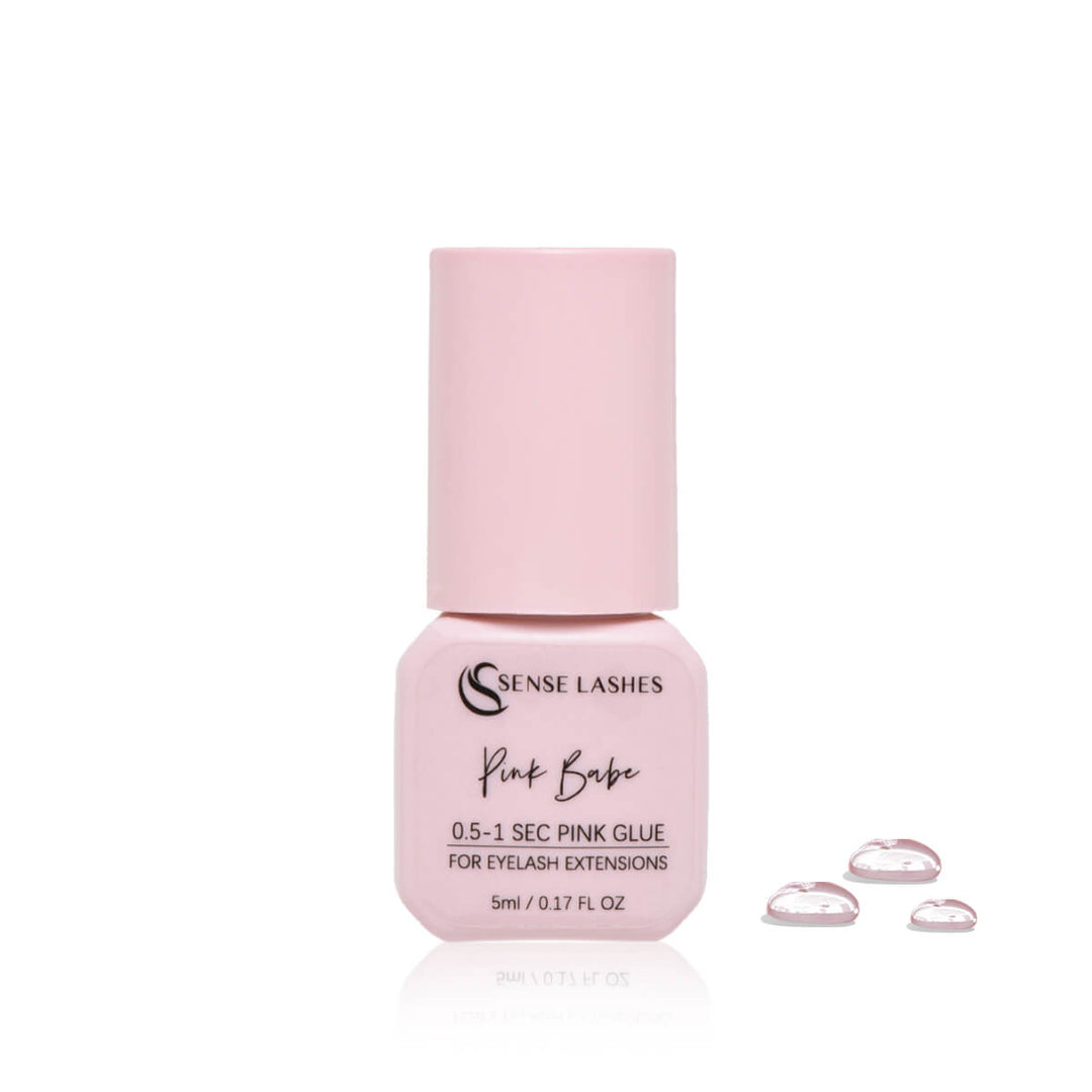 SENSELASHES Pink Babe Eyelash Glue - 0.5-1 second drying time for lash extensions