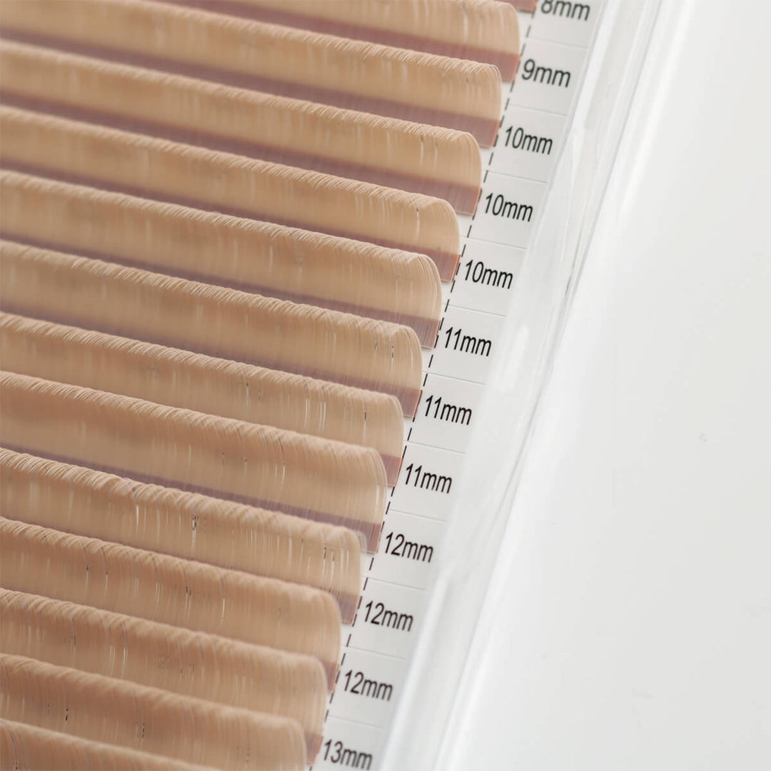 Pestañas marrón mate rubio vainilla platino