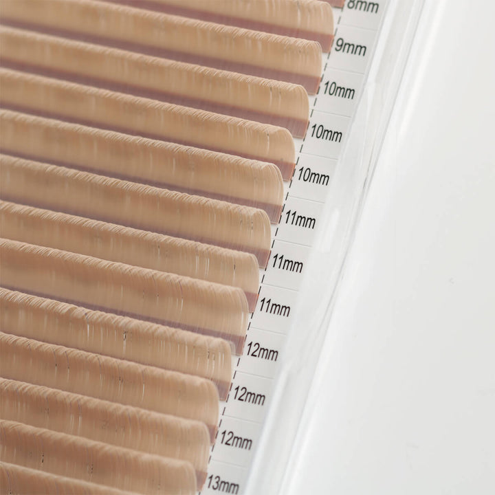 Pestañas marrón mate rubio vainilla platino