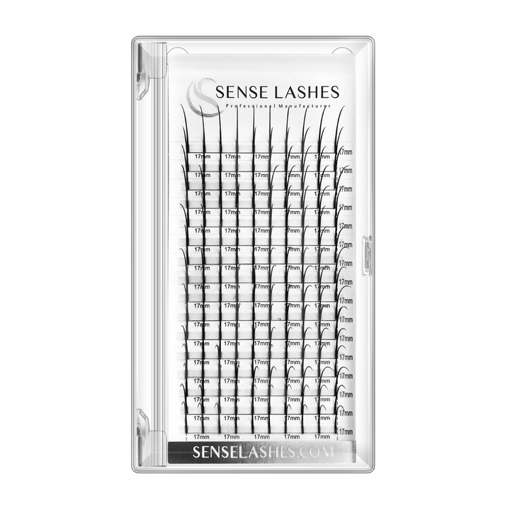 Senselashes premade spikes in clear case for professional lash artists 