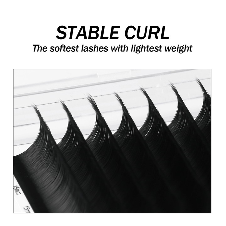 Premium Classic Eyelash Extensions - Stable Curl