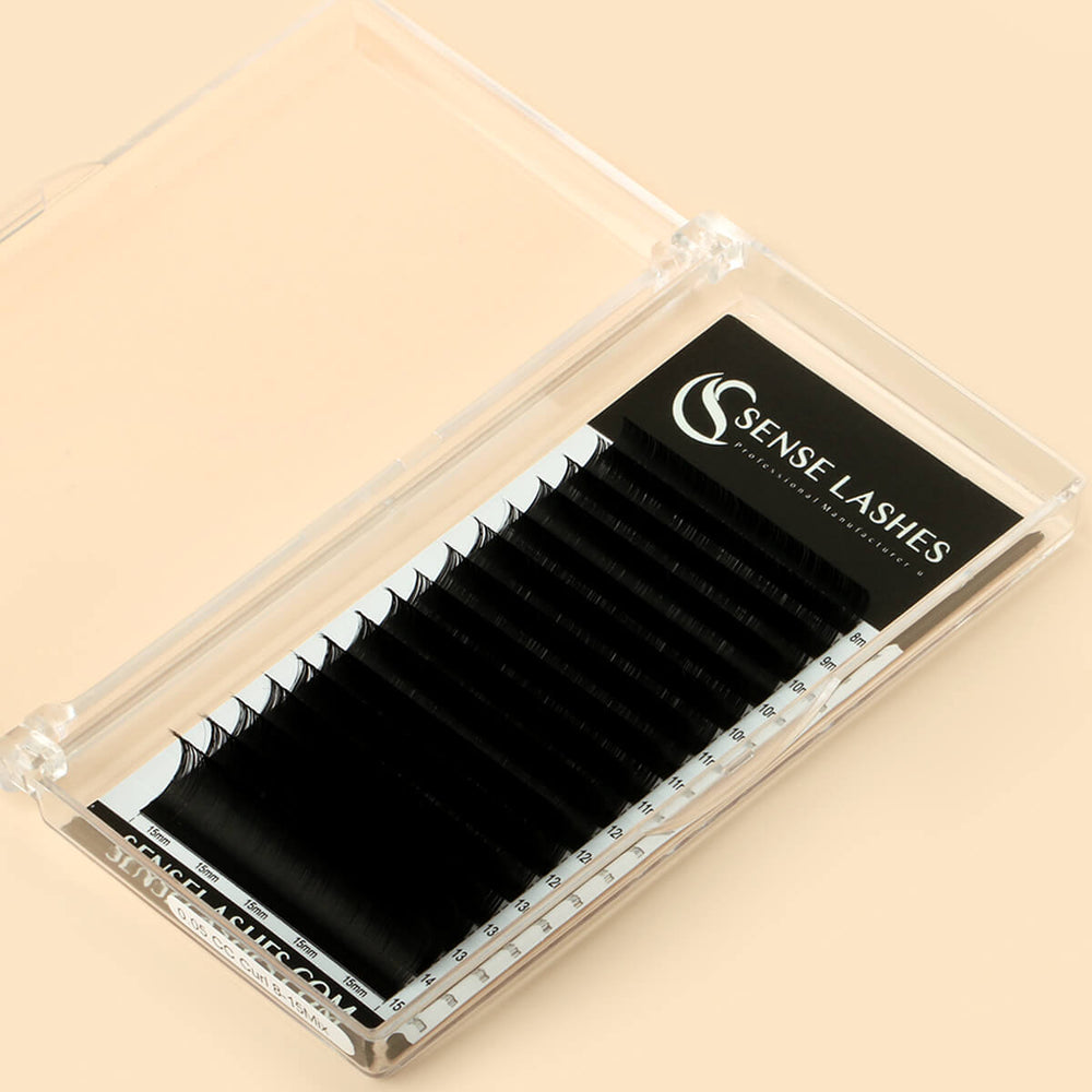 SENSELASHES 0.07mm Royal Sable eyelash extensions in case
