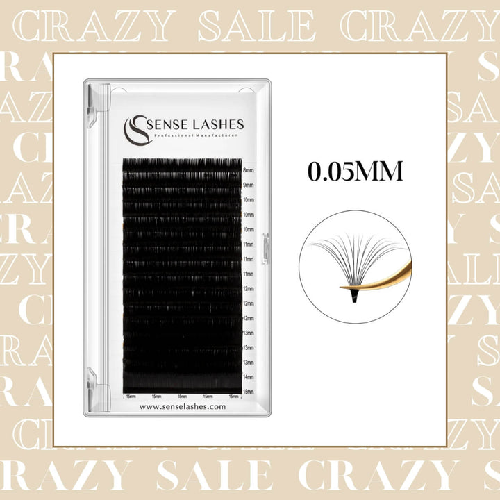 0.05MM 쉬운 팬닝 속눈썹 연장