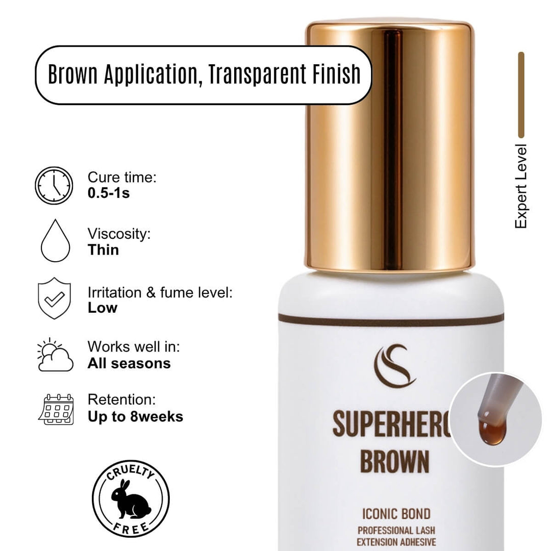 Superhero Brown Lash Glue/Adhesive 0.5-1s