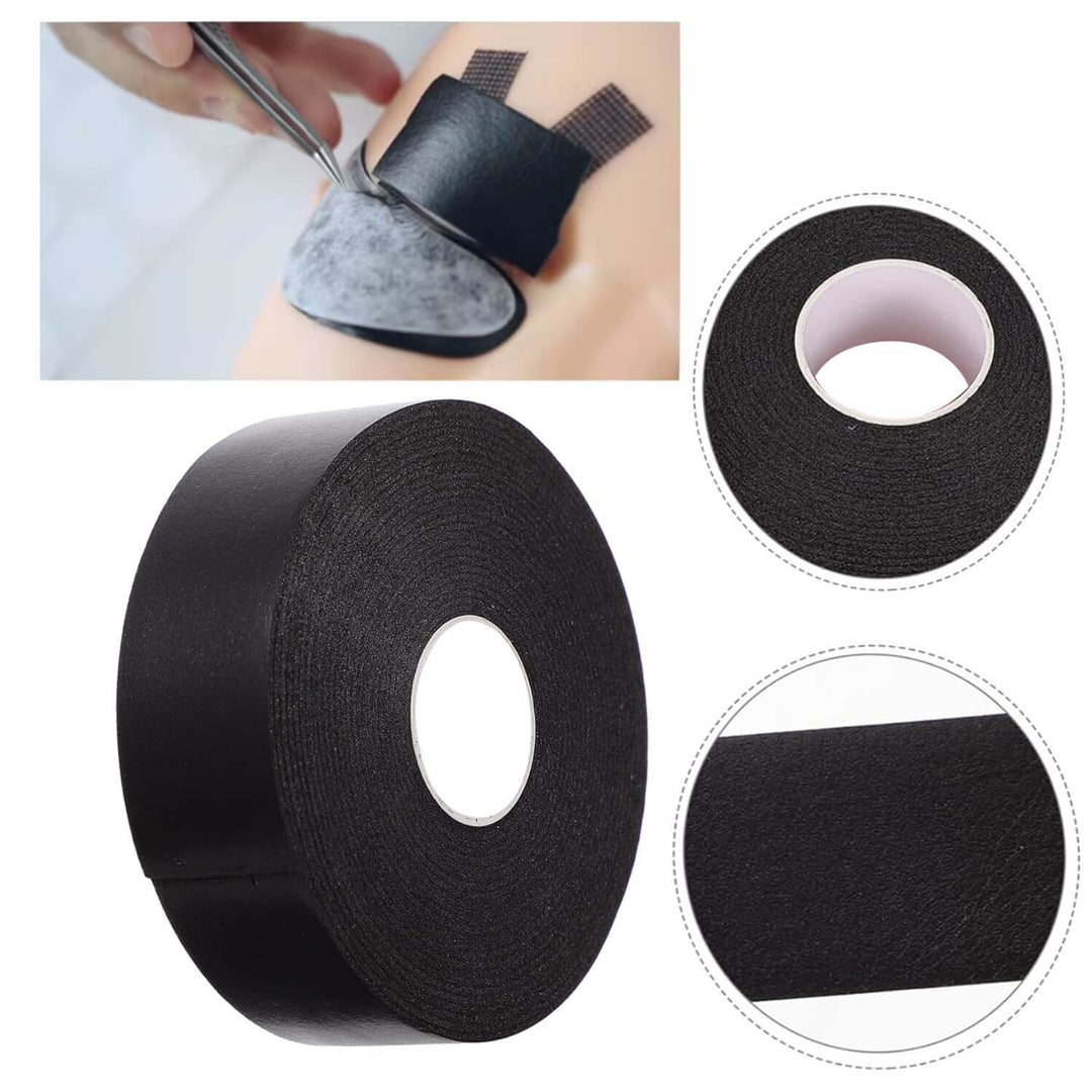 Soft black foam tape designed for UV lash extensions, offering flexibility, comfort, and precise application.