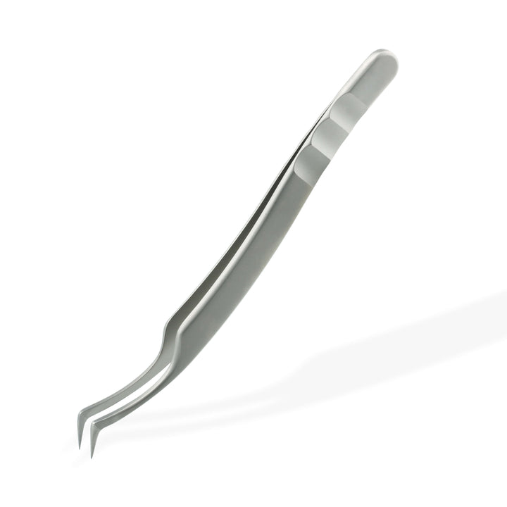 Wide tip mega volume eyelash extension tweezers for creating volume fans 
