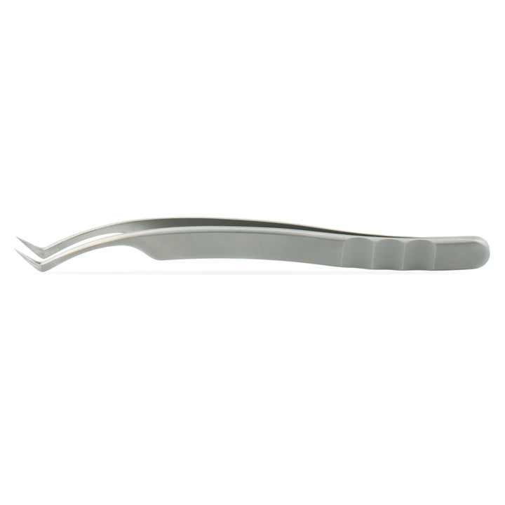 Stainless steel wide-tip eyelash extension tweezers for volume fanning 