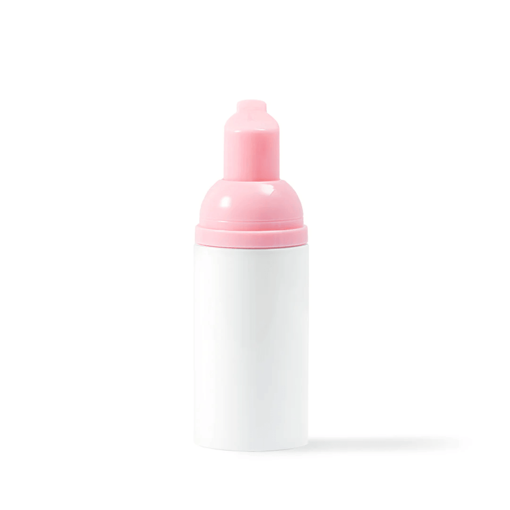 Eyelash extension cleanser foam bottle with pink top 
