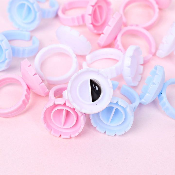 Blooming Glue Rings | 100 PCS - SENSELASHES