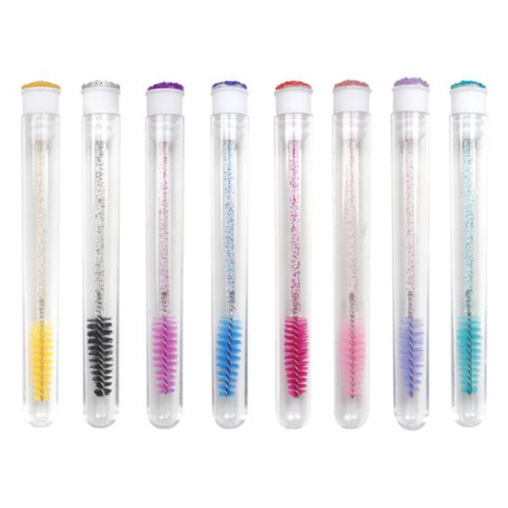 Eyelash Brushes With Diamond Bottom, colorful mascara wands in tubes, Senselashes 