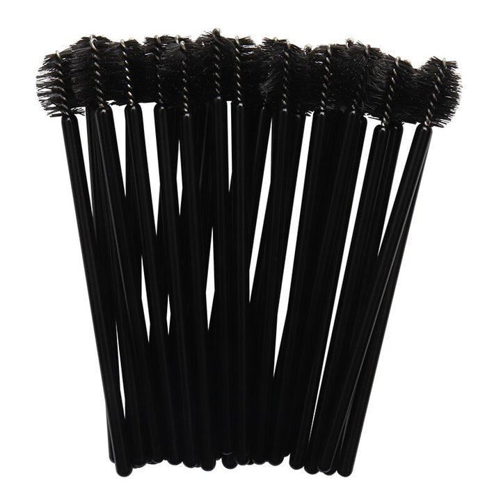 Black small head eyelash brushes, 50pcs pack 