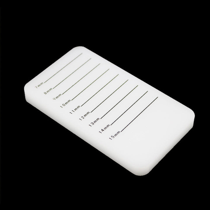 Eyelash extension palette with length markings 