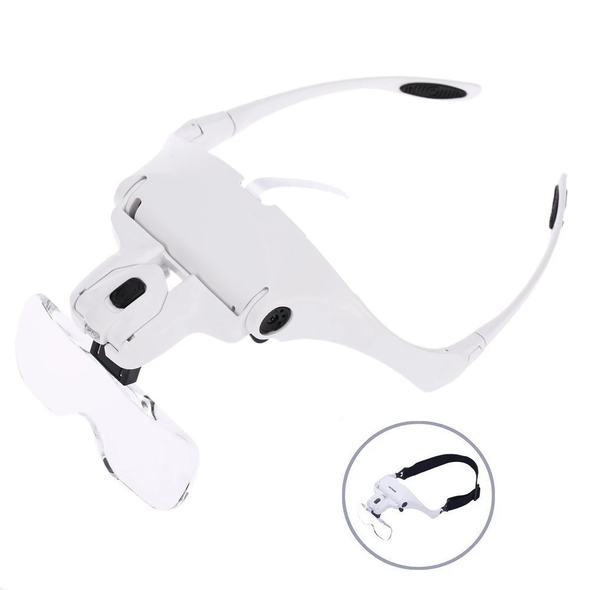 Cikonielf Loupe de bandeau Loupe à bandeau 3 LED 23 types de grossissements Loupe à montage sur Cikonielf Loupe de bandeau Loupe à bandeau 3 LED 23 types de grossissements Loupe à montage sur