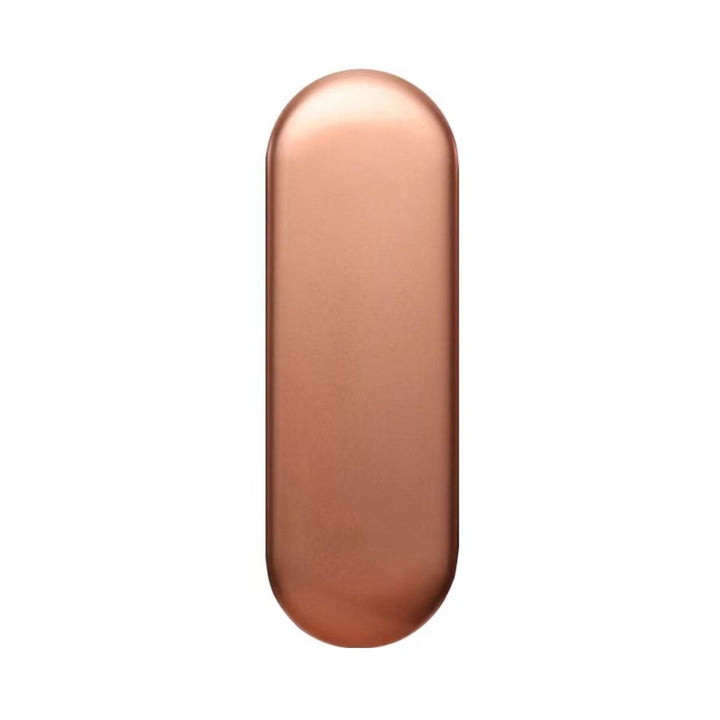 Copper eyelash tweezer storage box, oval, for professional lash artists 