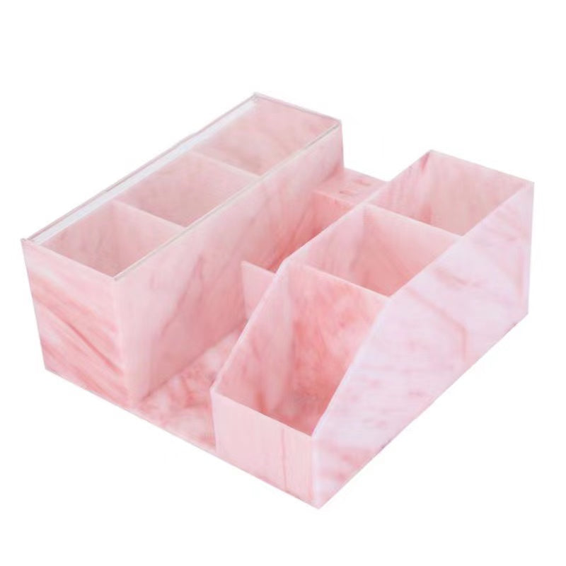 Pink marble lash supplies organizer box for SENSELASHES products 