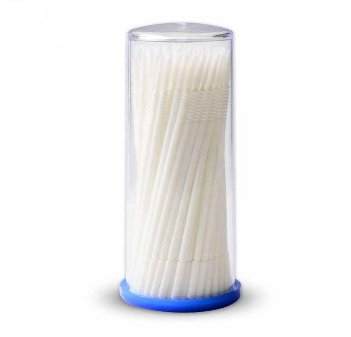 Cotton swab brush pack for eyelash extensions 