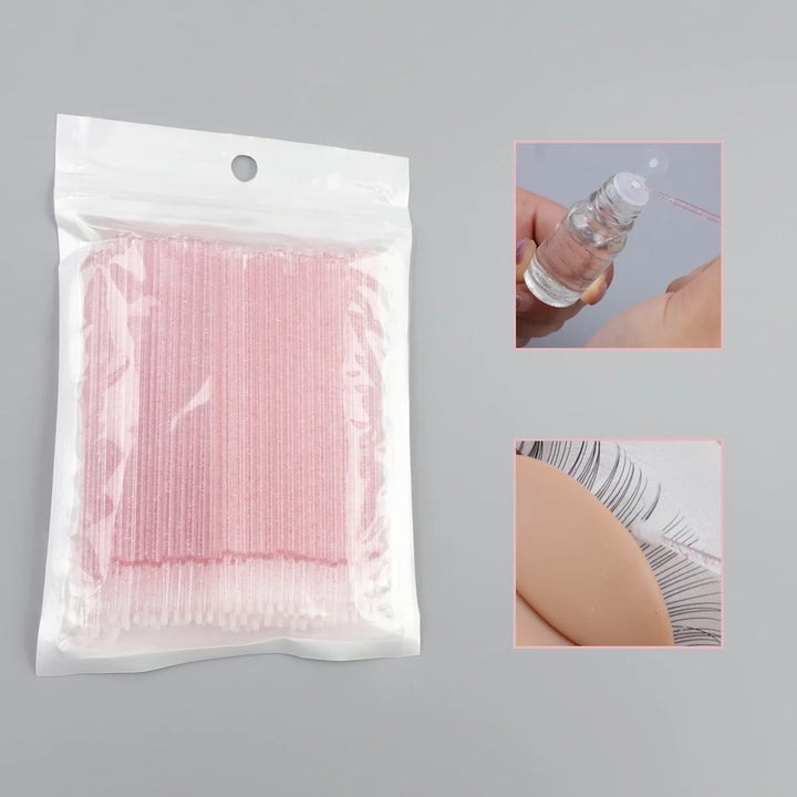 Crystal Disposable Micro Cotton Swab Brush - SENSELASHES