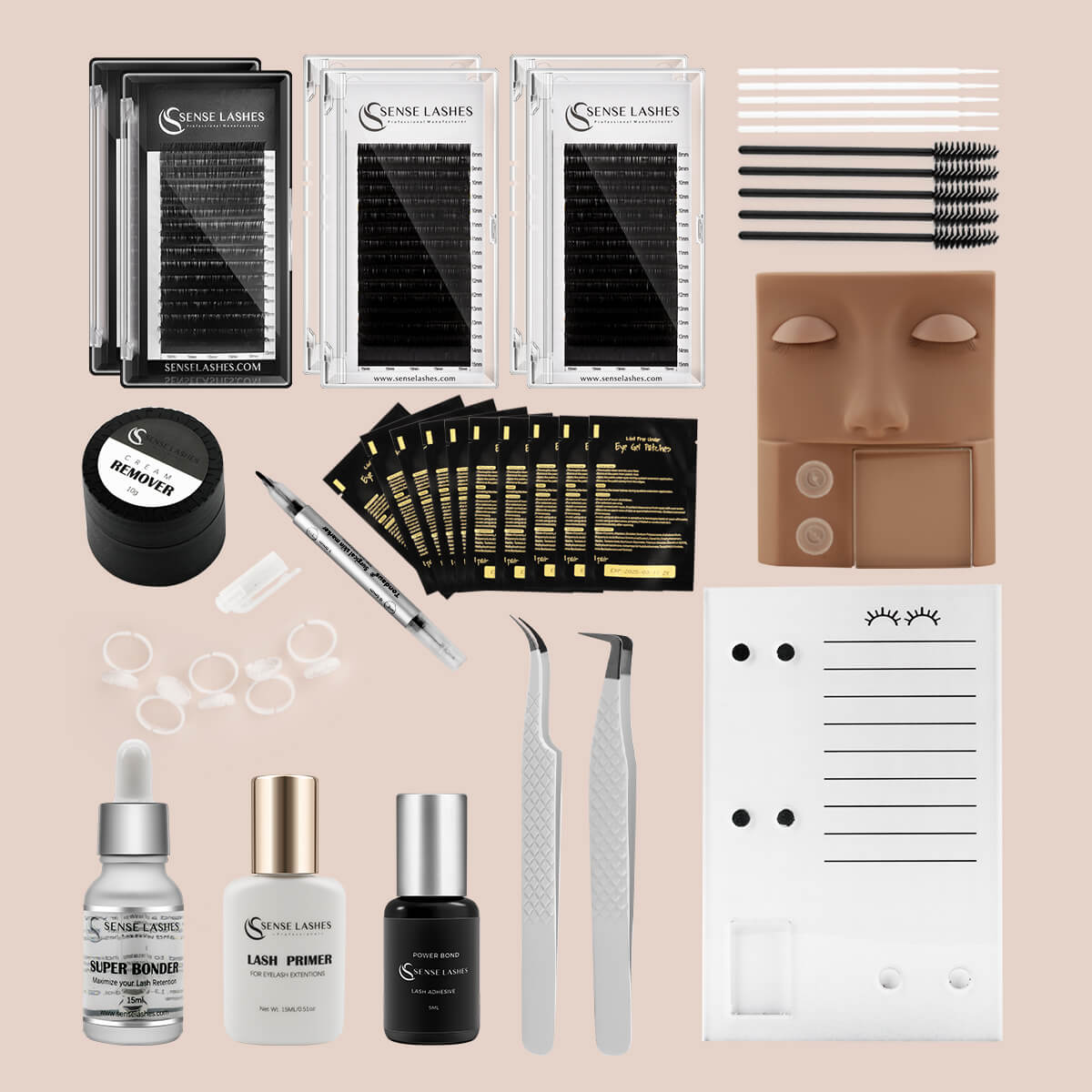 Eyelash Extension Practice Kit SENSELASHES
