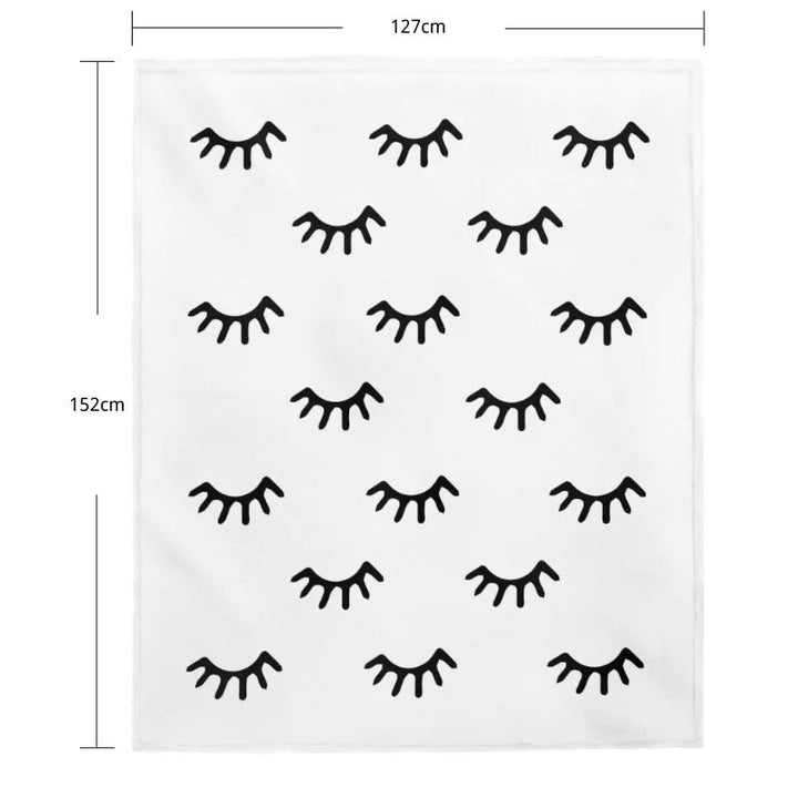 Velvet lash blanket with eyelash pattern - SENSELASHES 