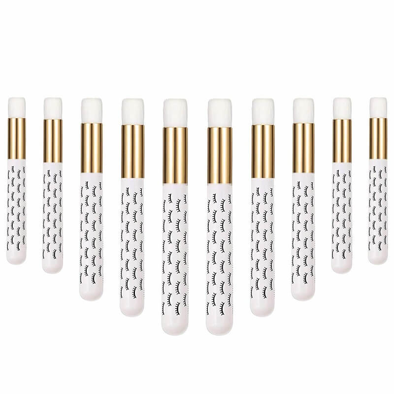 Multiple lash cleansing brushes with eyelash pattern design 