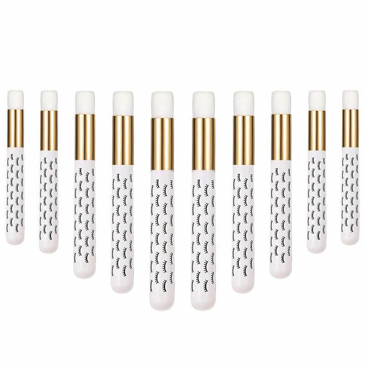 Multiple lash cleansing brushes with eyelash pattern design 