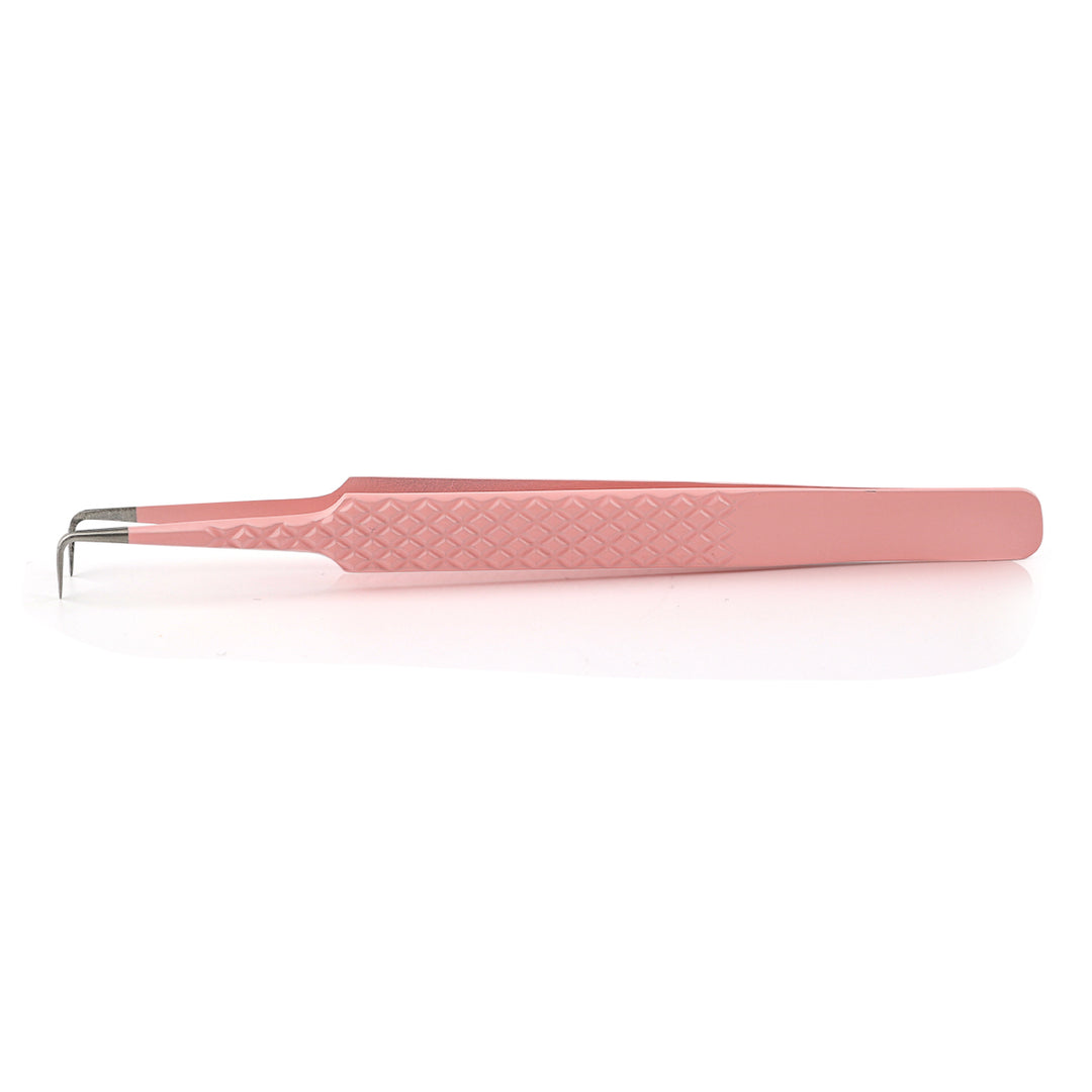 PINK-06 Pink 90 Degree Tweezer - SENSELASHES