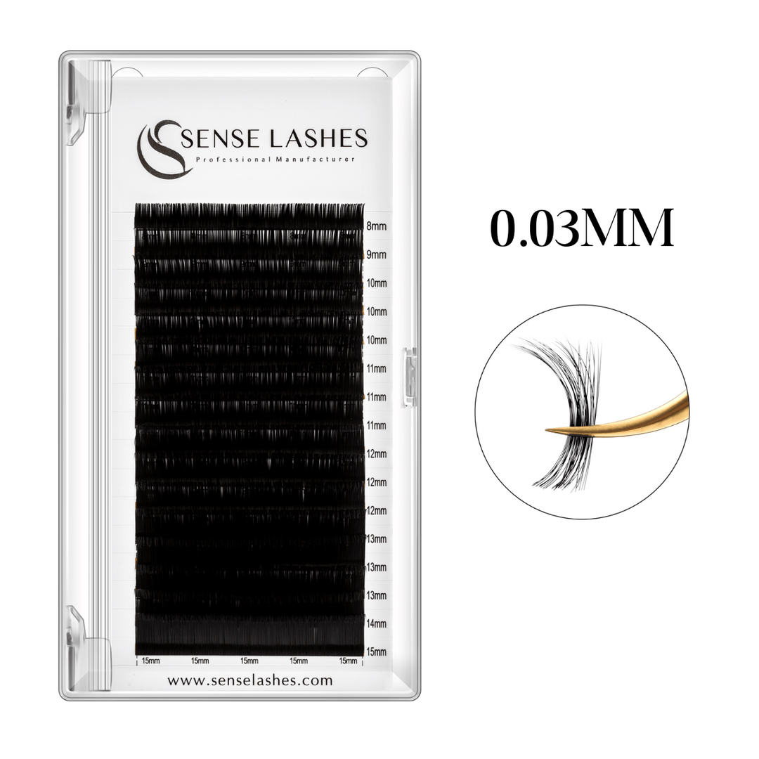 0.03MM Premium Lash Extensions by SENSELASHES 