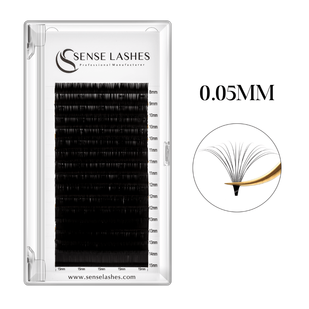 0.05mm Wholesale Fast Fanning Lashes by SENSELASHES 